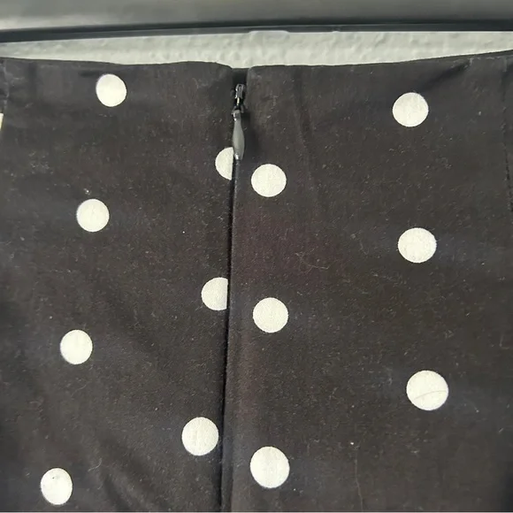 Polka dot high waist midi pencil skirt with pleat - Picture 4 of 6
